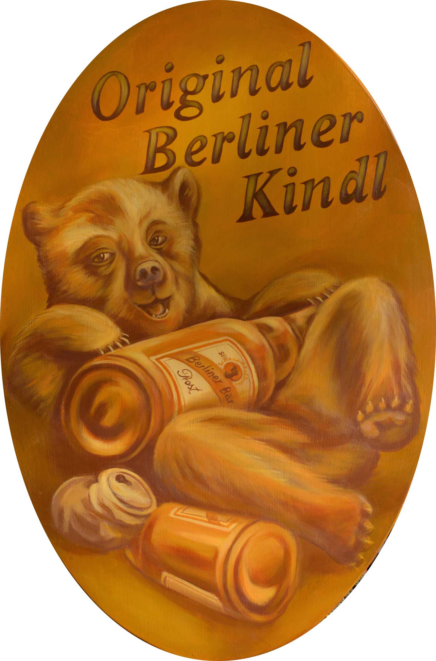 Wappentiere : Original Berliner Kindl , Berliner Bär mit Bierflasche, Uwe Tabatt